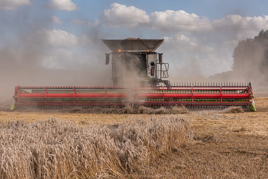 _DSC2237-2 Combine harvester kicking up dust